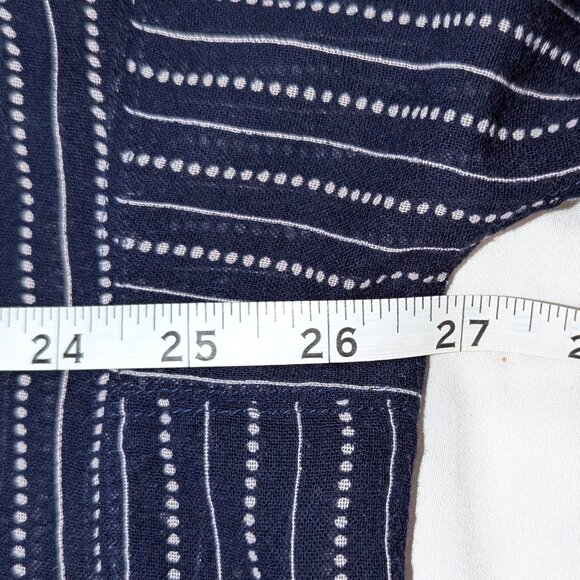 Madewell | 100% Cotton Openview Tunic Navy Striped Oversized Tassel Top | XS - Picture 11 of 11